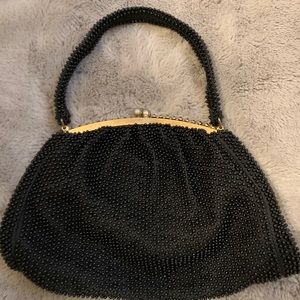 1930s Vintage Lumured Corde'-Bead Formal Purse